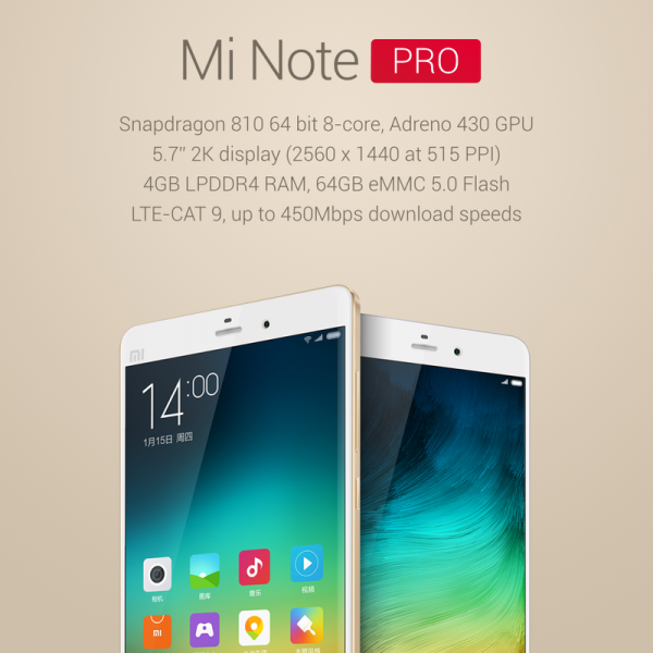 Xiaomi представила флагман Mi Note Pro