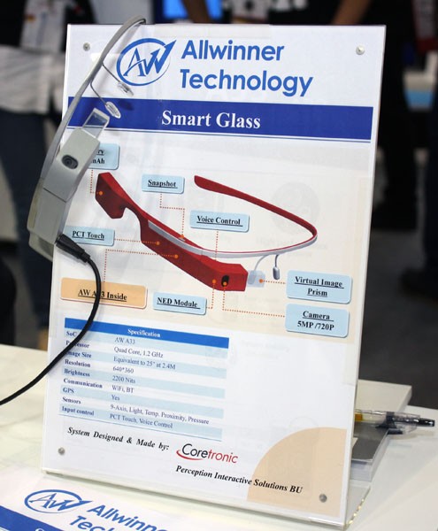 Allwinner показала аналог «умных» очков Google Glass