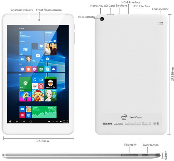Cube iwork8 Ultimate: бюджетный 8-дюймовый планшет на базе Windows 10