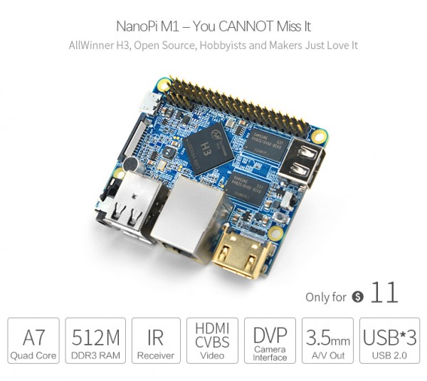 NanoPi-M1: 11-долларовый ПК для энтузиастов