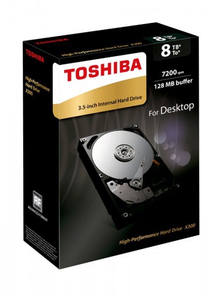 Toshiba представила жесткий диск X300 объемом 8 ТБ