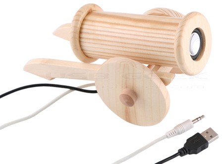 Пушка-колонка Wooden Cannon USB Speaker