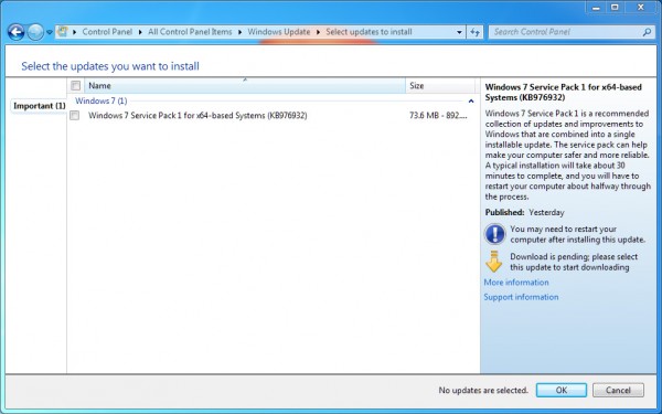Microsoft выпустила Windows 7 SP1