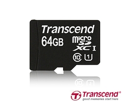 64-гигабайтная карта памяти microSDXC UHS-I от Transcend