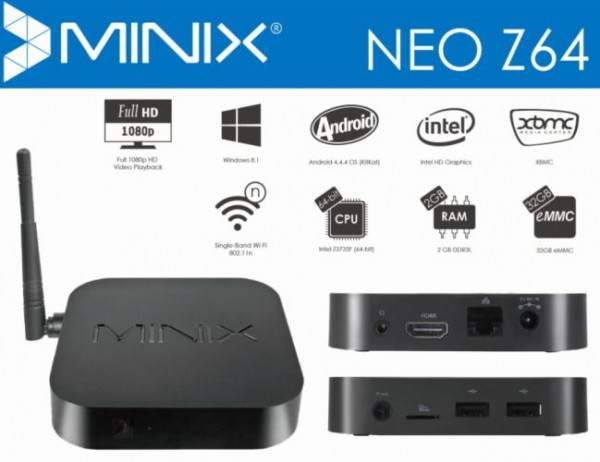 Minix Neo Z64 — ТВ-приставка с Android и Windows