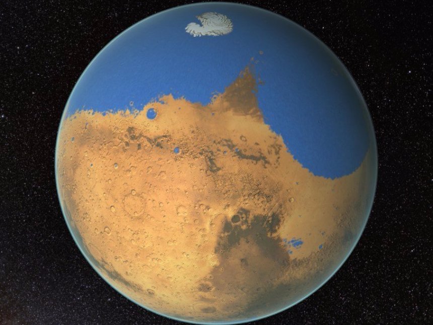 Ученые уверены, что очень давно на Марсе был целый океан воды