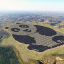 В Китае появилась солнечная электростанция, похожая с высоты птичьего полета на панду