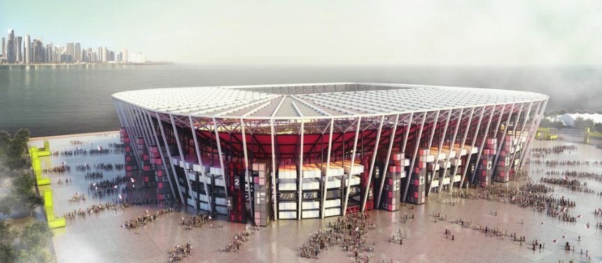 В Катаре из морских контейнеров хотят построить стадион
