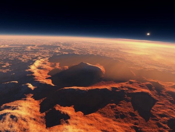 Ученые обнаружили под ледниками Марса озеро