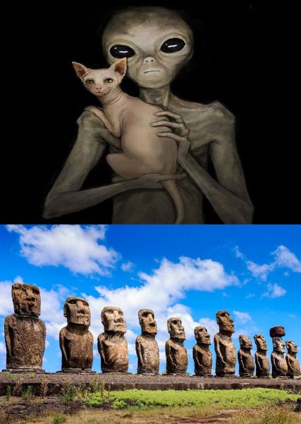 Статуи на острове Пасхи построили не аборигены, а инопланетяне для управления землянами