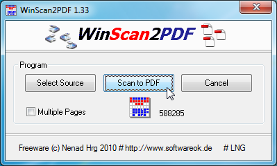 Winscan2pdf − удобное ПО для сканирования документов и сохранения их в PDF-формате